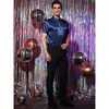 Lars Amadeus Men's Satin Point Collar Short Sleeve Button Down Business Shirts - 4 of 4