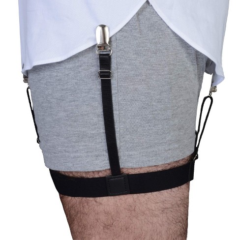 1Pairs Men's Shirt Stay Holder Elastic Garter Belt Suspenders