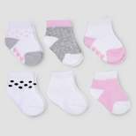  Carter's Just One You® Baby Girls' 6pk Basic Terry Ankle Socks