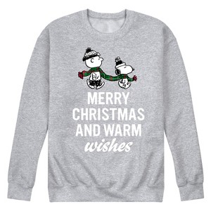 Men's - Peanuts - Snoopy Winter Fun Graphic Fleece Sweatshirt - 1 of 4