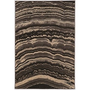 HomeStock Masters Xylem Brown & Cream 5x7.6, Contemporary, Power Loomed - 1 of 4