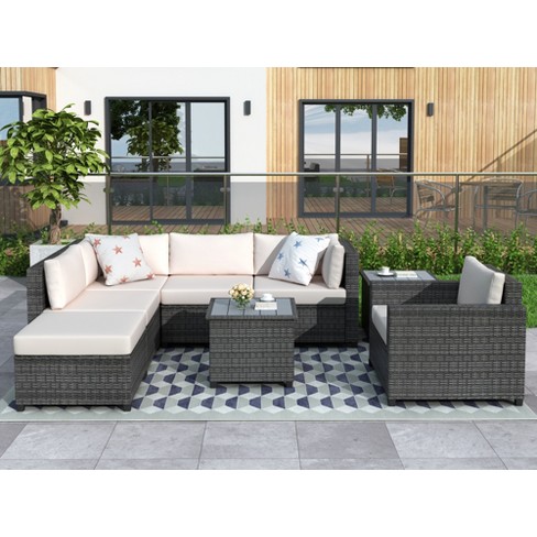 Outdoor small corner discount sofa