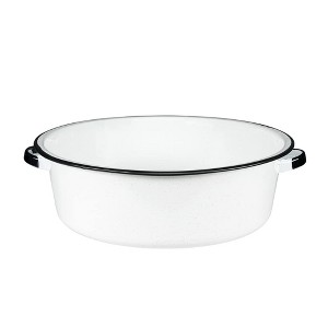 Granite Ware Enamel On Steel Dish Pan With Handles, 15-Quart Capacity, Speckled White - 1 of 4