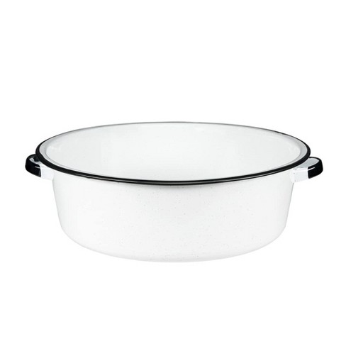 Granite Ware Enamel On Steel Dish Pan With Handles, 15-Quart Capacity, Speckled White - image 1 of 4