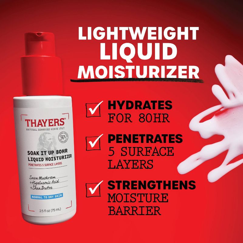 Thayers Natural Remedies Soak it Up 80hr Liquid Face Moisturizer - 2.5 fl oz, 3 of 10
