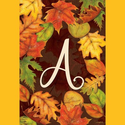 Briarwood Lane Fall Garden Flag 18x12.5 For Outdoor Fall Leaves Monogram Letter a Garden Flag Flag For Fall Garden Flag Flags For Outside