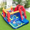 Infans 9-in-1 Inflatable Bounce Castle w/Waterslide Water Cannon without Blower for 3+ - 4 of 4