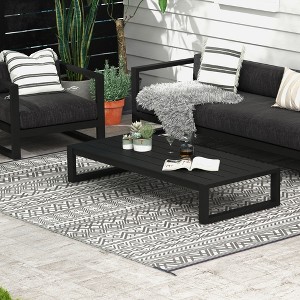 Gulches Outsunny Reversible Outdoor Rug  8' x 10' Waterproof Plastic Straw Floor Mat with Carry Bag - 1 of 4
