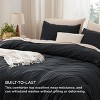 Bedsure | 3Pcs Beige Soft Warm Imitation Washed Cotton Bed Comforter Sets for All Seasons - 3 of 4