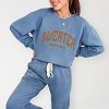 Sweater Weather Knit Print - Women's Lightweight Garment Dyed Sweatshirt - 2 of 4