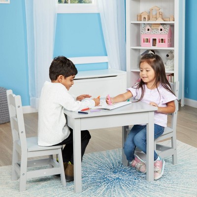 Gray Wooden Kids Chairs Set for Ages 3+