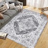 Fulvari Area Rug Vintage Washable Indoor Medallion Rug Low Pile Distressed Floor Carpet Accent Rug for Living Room Bedroom - 2 of 4