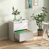Munora - 2-Drawer Lateral File Cabinet with Lock - Wide Storage for Letter/Legal/A4 Files - White - 2 of 4