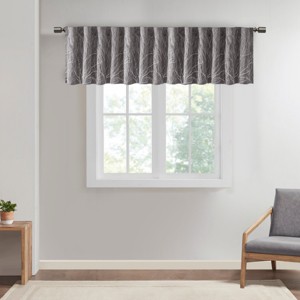 TopComfy Curtain Panels Faux Silk Embroidered Window Valance Elegant Curtain Topper Soft Luxurious Fabric Decor for Home, Gray, 1.18"*2.76"*8.66" - 1 of 4
