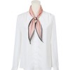 Elerevyo Women's Simple Striped Contrast Color Long Silky Rhombus Scarves Neckerchief 1Pc - 2 of 4