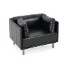 Sapphtopaz Modern Accent Chair Lounge Upholstery Chairs Wood Comfy Chair for Bedroom with Steel Leg Accent Chairs for Living Room, Nursery - 4 of 4
