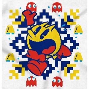Ugly Christmas Pixel PACMAN Snowflake Hoodie Sweatshirt Women Men Brisco Brands - 1 of 4