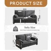800LBS Down filled sofas, 60 inch minimalist sofa, with multiple colors in the living room - Leovsnove - 3 of 4