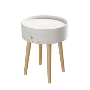 NicBex 14.96"Nightstand with Storage Drawers,Mid-Century End Table with Metal Handles for Bedroom,Living Room - 1 of 4