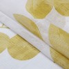 Leaf Printed Pattern Linen Textured Sheer Kitchen Curtains - 4 of 4