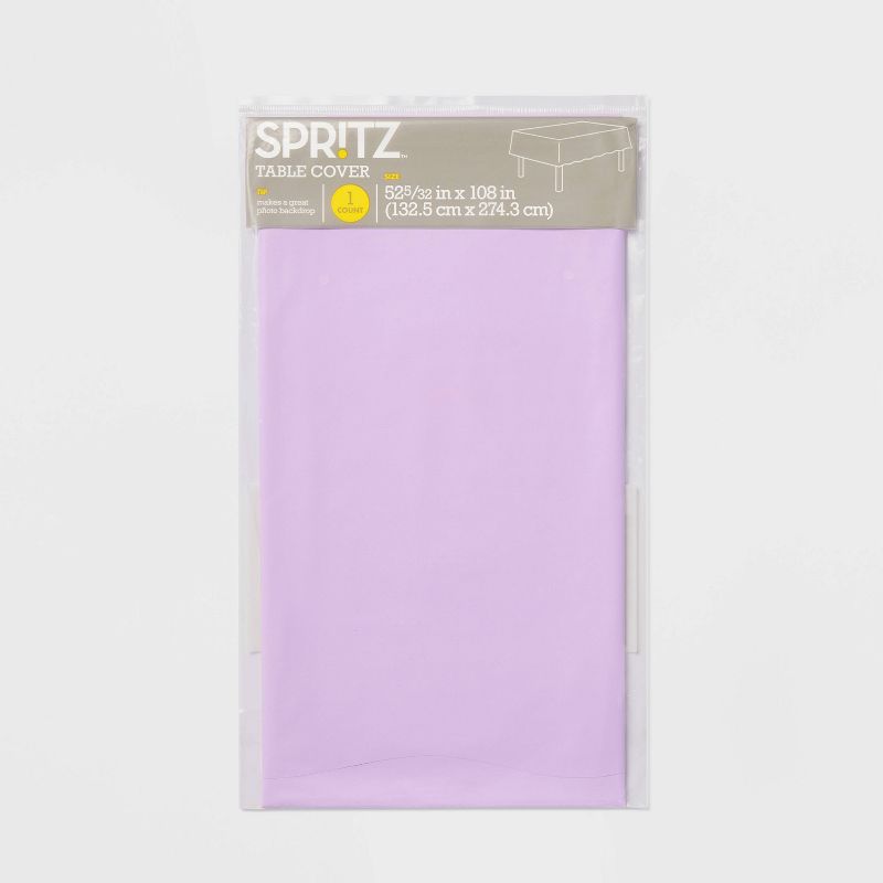 Rectangular Disposable Table Cover Light Purple - Spritz&#8482;, 3 of 4