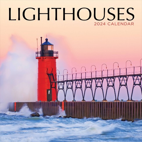 Tf Publishing 2024 Wall Calendar 12"x12" Lighthouses : Target