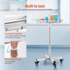 VEVOR Mayo Stand, Stainless Steel Mayo Tray, Load Capacity up to 35 lbs, Adjustable Height 25.2"-39.8", Medical Tray on Wheels with Removable Tray - 3 of 4