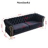 NicBex 87.4 Inch Velvet Tufted 2-Seat Sofa with Metal Legs for Living Room,Apartment,Bedroom - 3 of 4