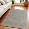 Ivory and Gray Wool Hand Tufted Distressed Area Rug - 2 of 4