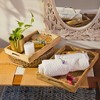Mela Artisans Rustic Elegance Stackable Carved Wooden Tray Set of 2 - 3 of 4