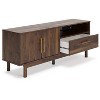 59" Calverson TV Stand for TVs up to 63" Brown/Beige: Chic Media Console with Storage - Signature Design by Ashley - 3 of 4