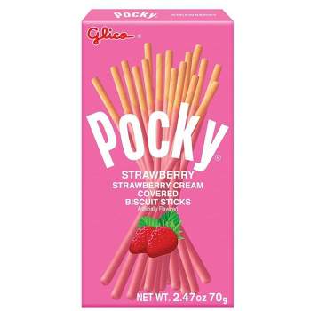 Glico Pocky Strawberry Cream Covered Biscuit Sticks - 2.47oz