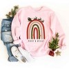 Simply Sage Market Women's Graphic Sweatshirt Boho Merry and Bright Rainbow - 3 of 4
