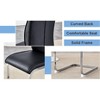 NicBex PU Leather Dining Chairs Set of 8,Upholstered Armless Kitchen Chair with High Back and Arched Metal Legs for Dining Room,Kitchen - 4 of 4