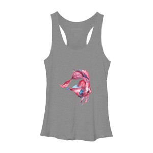 Women's Design By Humans Betta Fish By GisaPizzatto Racerback Tank Top - 1 of 3