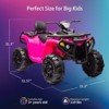 Ride On ATV for Kids, 4 Wheeler Electric Vehicle, 2 Seater Battery Powered Kids Ride On Toy Car, with Spring Suspension - 3 of 4