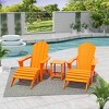 WestinTrends Malibu HDPE Outdoor Patio Folding Poly Adirondack Chairs with Ottomans and Side Table (5-Piece Conversation Set) - 2 of 4