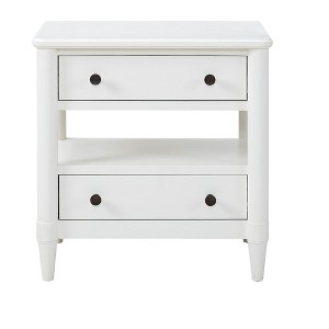 Airsurfer Standard White Nightstand Elegant Two-Drawer Nightstand Bedroom Furniture for Bedroom Organization - 1 of 4