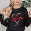 Simply Sage Market Women's Graphic Sweatshirt Text Me Heart - 2 of 4