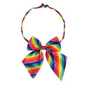 Allegra K Women's Pre-Tied Striped Uniform Adjustable Bowknot Bowtie - 1 of 4