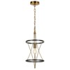 LNC Orthosting 1-Lights 9.4" Modern Geometric Pendant Lights, Matte Black and Gold - 3 of 4