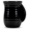 Elanze Designs Ribbed 14 ounce Ceramic Stoneware Handwarmer Mug, Black - 2 of 4