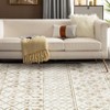 Washable Area Rug 5x7 Living Room/Bedroom Rug with Anti Skid Backing, Distressed Vintage Floor Carpet, Soft Low Pile Printed Carpet - 3 of 4
