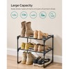 2-Tier Stackable Shoe Rack, 14.8 Inch Metal Shoe Organizer with 22 lb per Tier Capacity, Upright & Reversible for Entryway, Black - 3 of 4