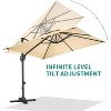 10ftx10ft Cantilever Patio Umbrella with Base,umbrella outdoor patio,360 Rotation outdoor umbrella with Stand for Deck,Pool,Backyard - 3 of 4