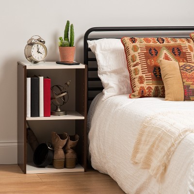 Walnut Brown Adjustable Slim Bookshelf for Space Efficiency