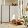 HOMCOM 6' Tall Room Divider, 3 Panel Folding Privacy Screen, Portable Partition Wall Divider for Home Office, Light Gray - 3 of 4