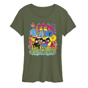 Women's - The Beatles - Vintage Yellow Submarine Short Sleeve Graphic T-Shirt - 1 of 4