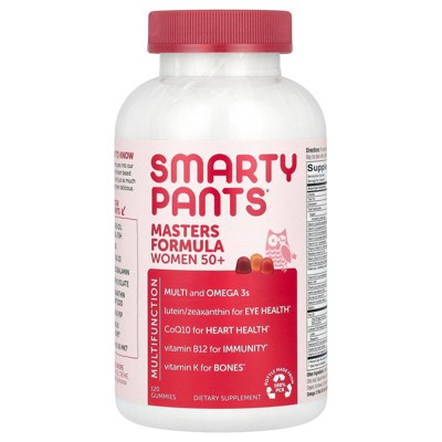 SmartyPants Masters Formula Women 50+, Blueberry, Orange Creme, and Strawberry Banana, 120 Gummies