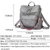 INFURNIC Women's Backpacks Convertible PU Leather Casual Shoulder Bag with Multiple Pockets and Adjustable Straps, Grey, 13"*6"*14" - 2 of 4